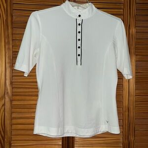 Callaway‎ White with Black Accents Short Sleeve Medium Golf Shirt